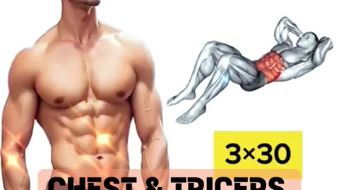 Chest & Triceps Workout! #chestworkout #tricepsexercises #upperbodyexercise #fitnessjourney #shorts