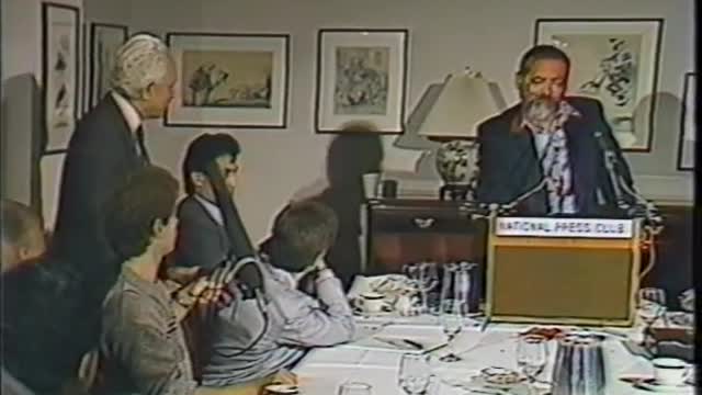 Rabbi Kahane speaks in the National Press Club Nov. 1986 Video 6/18