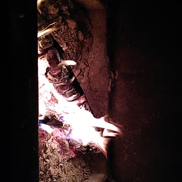 Fire going in my wood stove