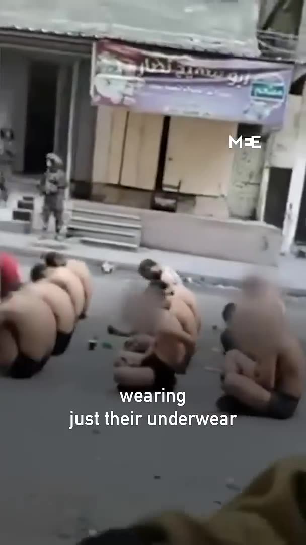 Shocking pictures : BBC reporter on stripped detainees in Gaza
