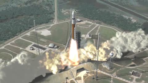 HD GRAPHIC VIDEO OF NASA LAUNCHING ROCKET IN SPACE