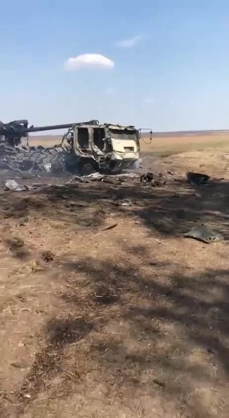 Zničení francouzského samohybného děla CAESAR ruskými jednotkami u Kupjansku