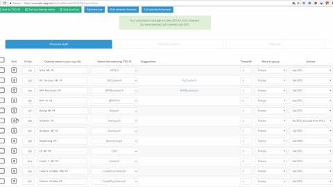 Sorting your channels in the best online m3u playlist editor available 