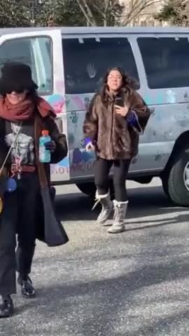 CRAZY Lib Screams At Protestors For "Invading Our Territory"