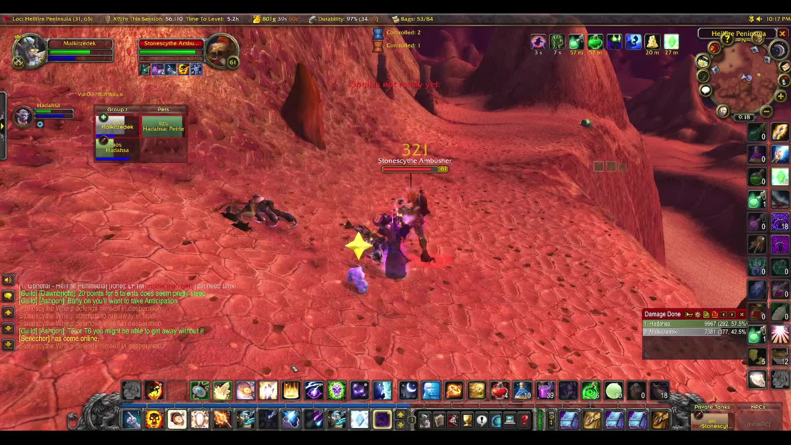 WoW Burning Crusade Shadow and Hunter (wife) take it to the limit
