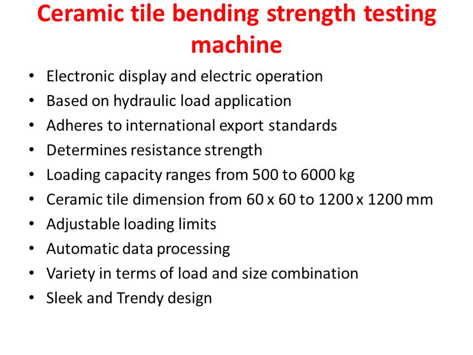 Tiles & Ceramics Testing Instruments