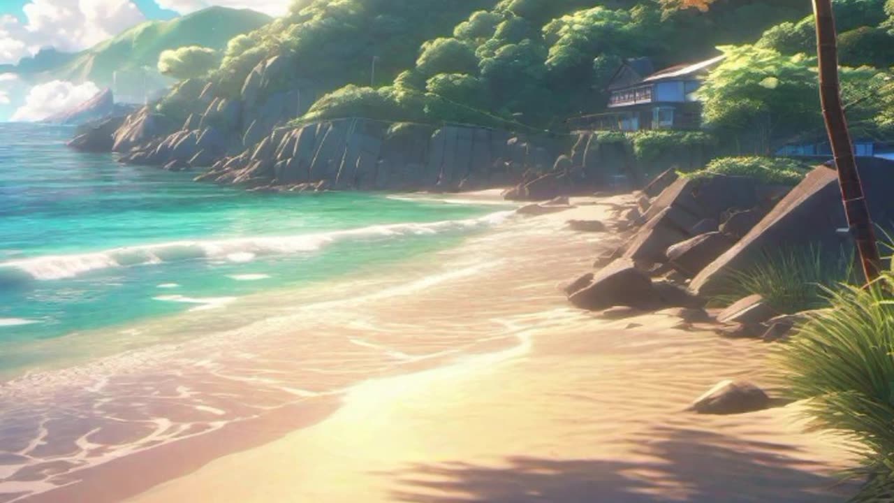 "Seaside Canvas: Captivating AI Artistry on the Beach"