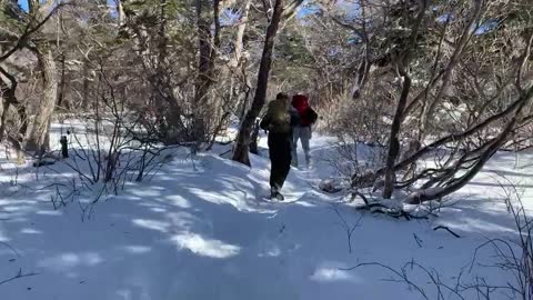 Climbing snow mountains