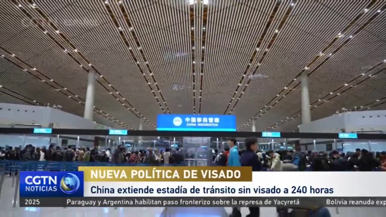 China extiende estadía de tránsito sin visado a 240 horas