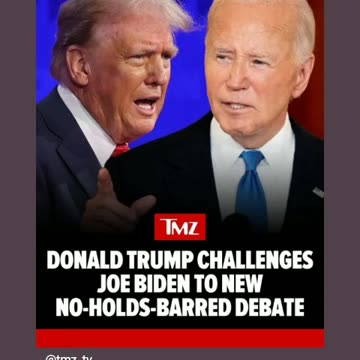 Trump challenge biden no moderators no debate just no hold barred won't happen lol7/11/24