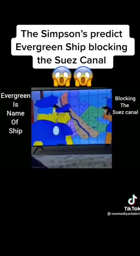LES SIMPSON'S AVAIENT PRÉDIT LE BLOCAGE DE L'EVERGREEN DANS LE CANAL DE SUEZ !!!