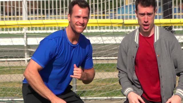 Two guys working out