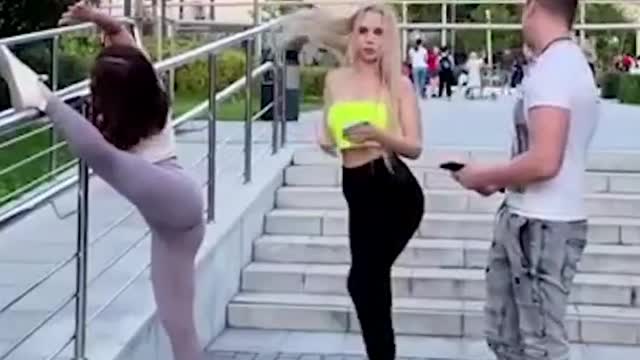 Hilariously fitness girl prank VIDEO funny reaction tiktok meme America #shorts