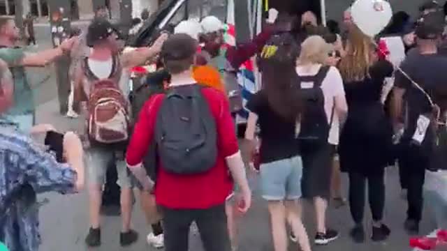 Undercover police agitators known locally as "Romeo's" chased out of the people's protest