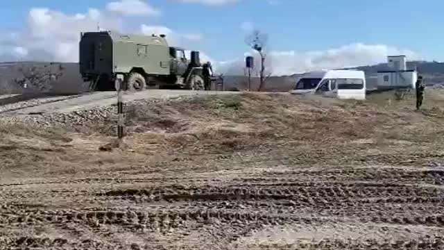 Ukraine citizens are dancing and happy to see Russian troops