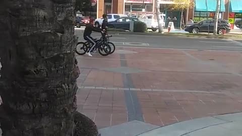 Bike jumping kid