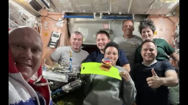 American astronauts birthday, Russian counterparts loose "sunflower" gift