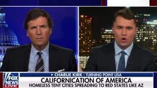 Charlie Kirk tells Tucker Carlson about surging homelessness in Phoenix, AZ