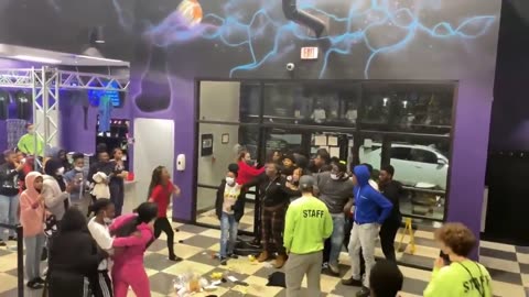 Brawl Between Teenagers at Elevate Trampoline Park in Peoria, Illinois