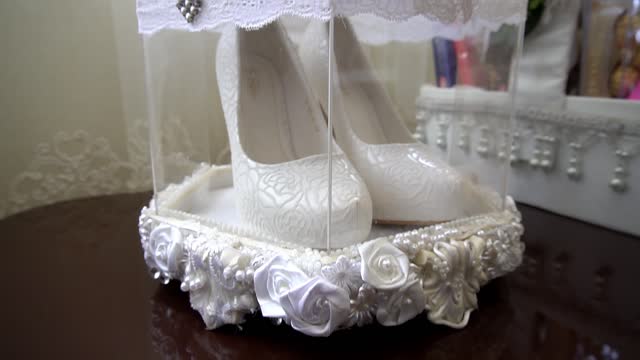 footages for video editing wedding baskets beautiful made of glass decorative