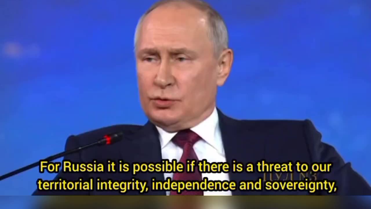 Putin: The use of nuclear weapons is certainly theoretically possible.