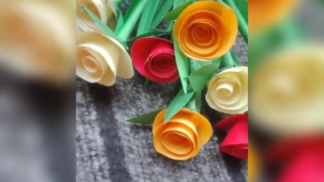 Very Easy Paper Craft Rose Floral