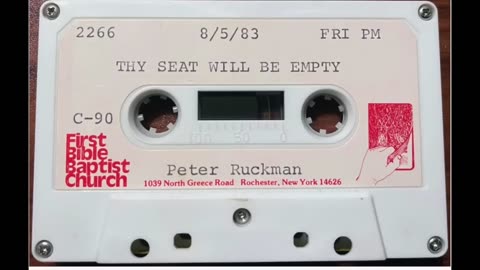 Dr Ruckman 1983, Thy Seat Will Be Empty (Thanks Michael James)