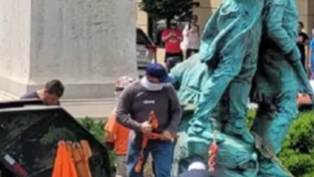 down statues