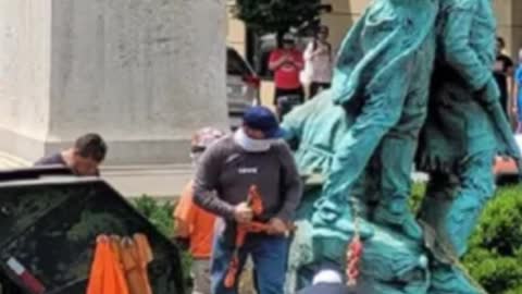 down statues
