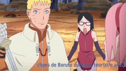 Sarada se assusta com a regeneração do Naruto | Kurama diz que o naruto está enferrugado
