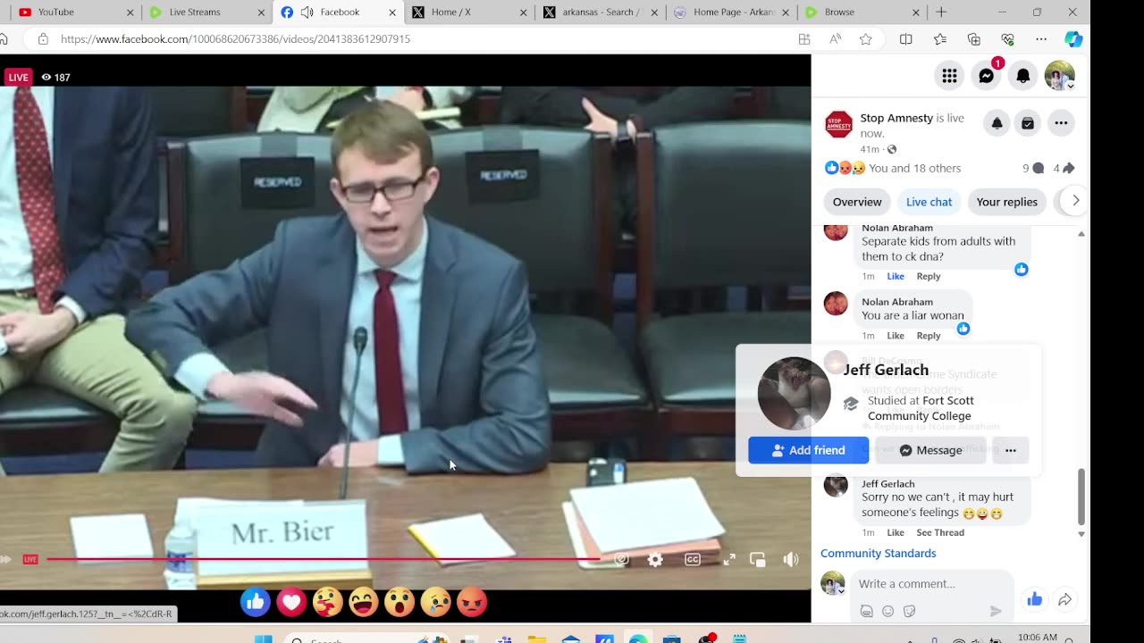 Livestream link from facebook page Stop Amnesty, rebroadcasted for Rumble