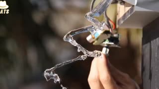 How sound at different Hz frequency can change the shape of water.