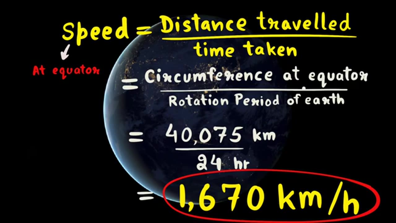 How fast does the earth rotates- Calculate the rotational speed of earth about its axis 🌍