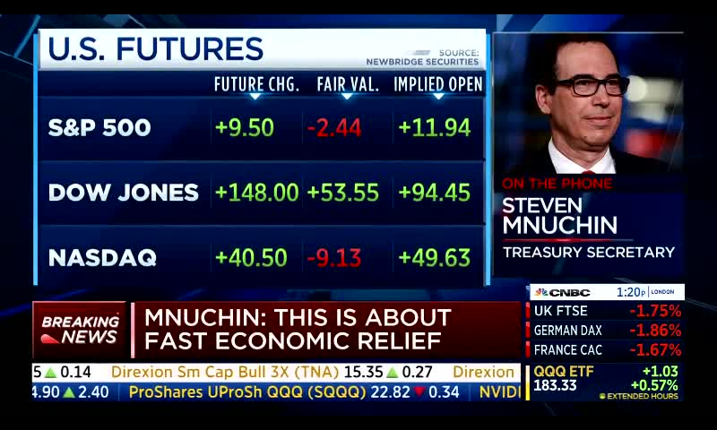 Mnuchin notes unemployment #s are only temporary