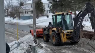 Better shot of the plow cleaning up