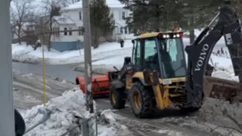 Better shot of the plow cleaning up