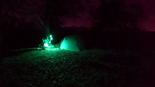 Go pro Night lapse of breaking down the vango banshee 300