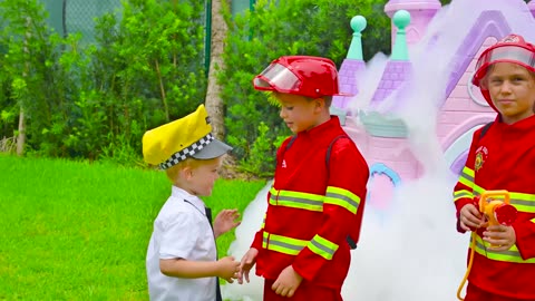 Chris and his friends decorate playhouses for kids