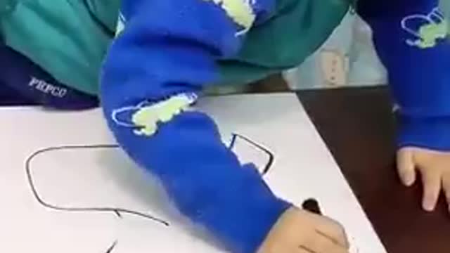 Special talented drawing young artist