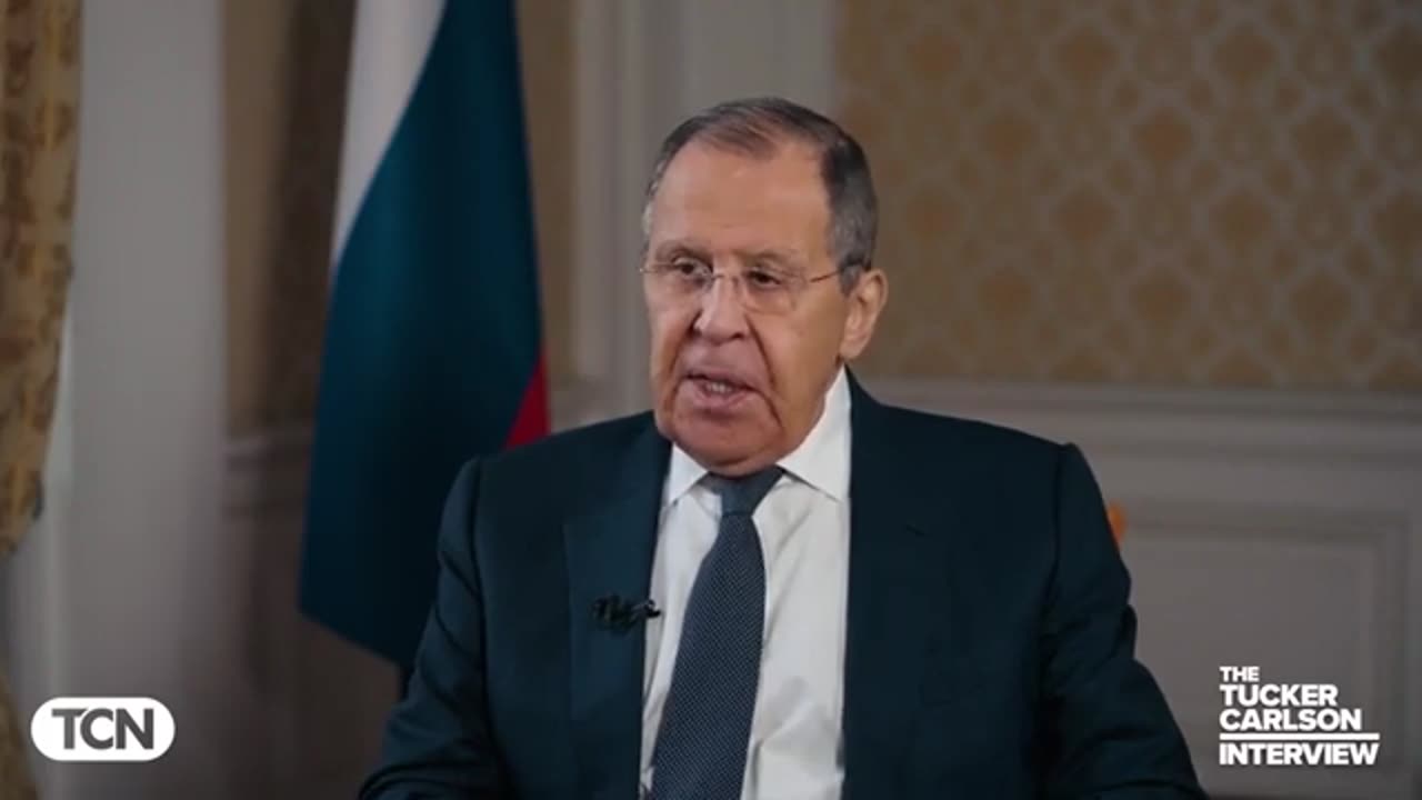 Tucker does it again!! Russian Foreign Minister Sergey Lavrov the War