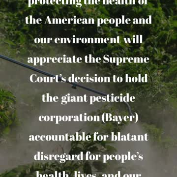 Giant Pesticide Corporation (Bayer) Held Accountable