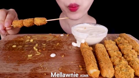 ASMR MUKBANG｜CHEESE NOODLES, CHEESE BALL, CHEESE STICKS, CHICKEN