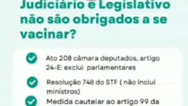 Se eles não são obrigados a tomar a vacina covid desconfie dela🤔