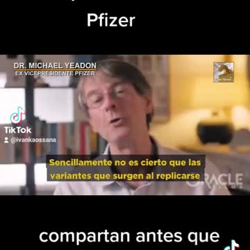 Pfizer VicePresident Michael Yeadon