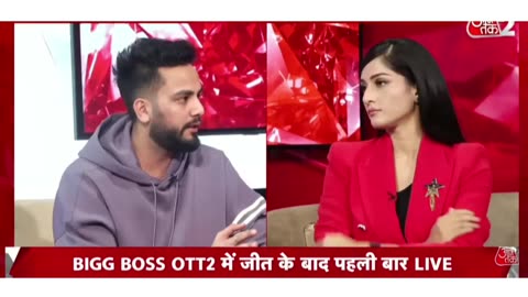 Elvish yadav with Aaj Tak news 🔥❤️