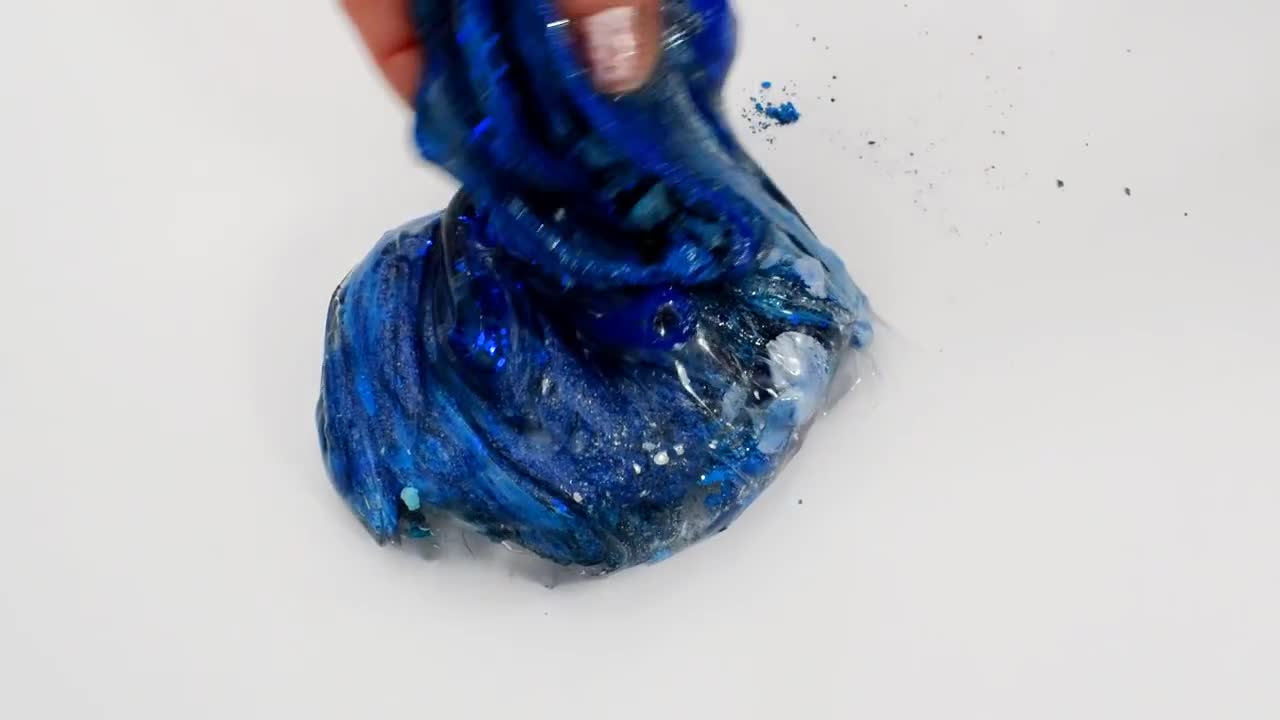 Blueberry vs Peach - Mixing Makeup Eyeshadow Into Slime! Special Series 146 Sati