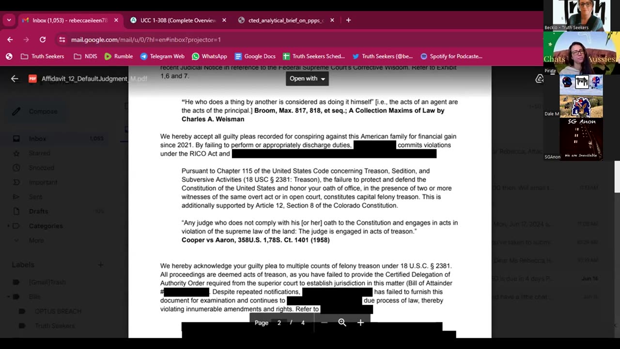 SGAnon & TruthSeekers Affidavit Document Dump HUGE NEWS