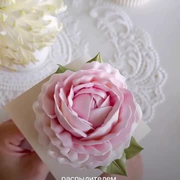 Как сделать зефирную розу более натуральной 🌹