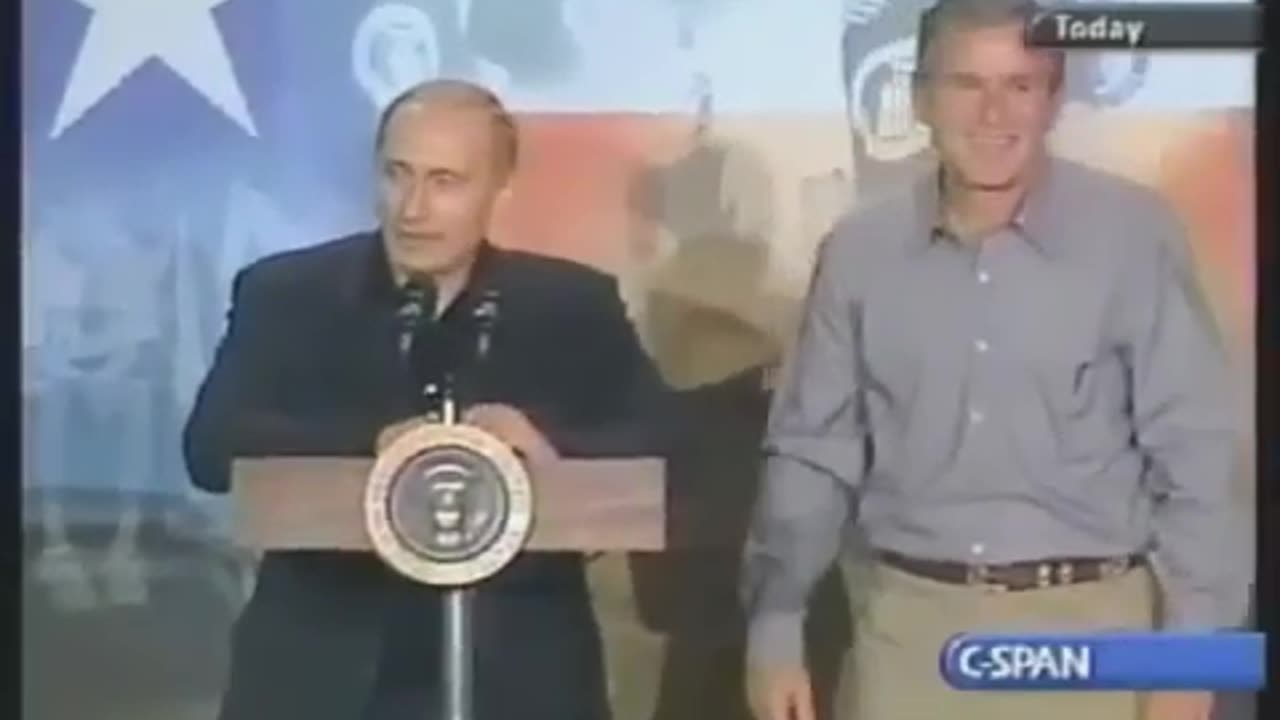 GW Bush and Putin's bromance looks hot! Was GW high or drunk?