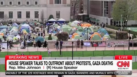 Speaker Johnson on Columbia If you're getting endorsed by Hamas, that's not a good look.